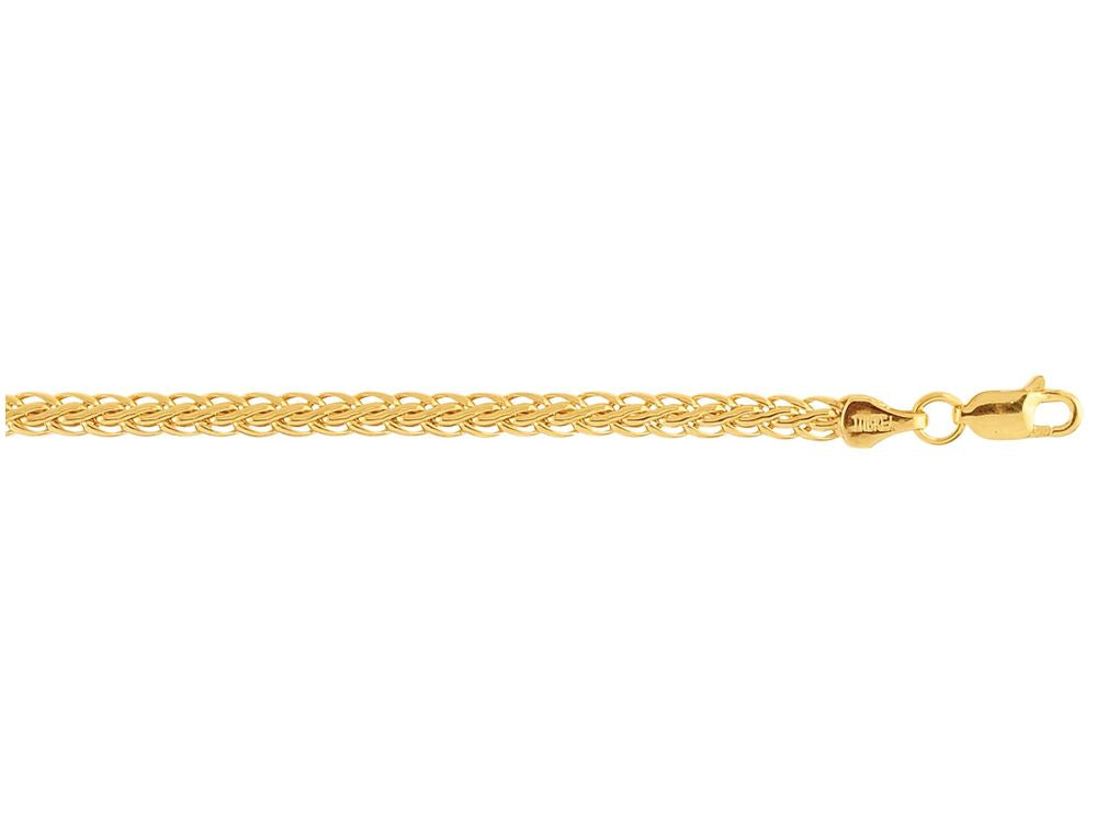 Finejewelers 10 Kt Yellow Gold 10k 7.25 Inch Flat Wheat Chain Ladies Fancy Bracelet With Lobster Clasp
