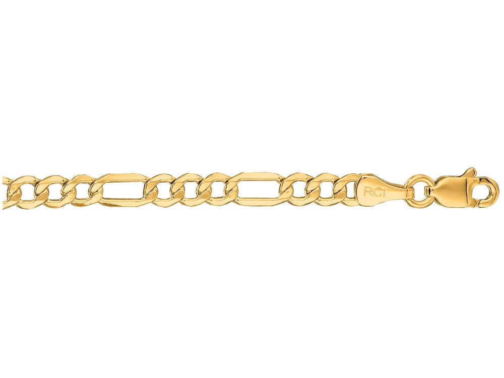 Finejewelers 10 Kt Yellow Gold 10k 18 Inch 2.80mm Bright Cut Figaro Lite Link With Lobster Clasp