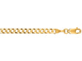 Finejewelers 10 Kt Yellow Gold 10k 18 Inch 3.20mm Bright Cut Comfort Curb Chain Necklace Lobster Clasp