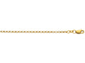 Finejewelers 10 Kt Yellow Gold 10 Inch 2.30mm Bright Cut Rolo Chain Anklet With Lobster Clasp