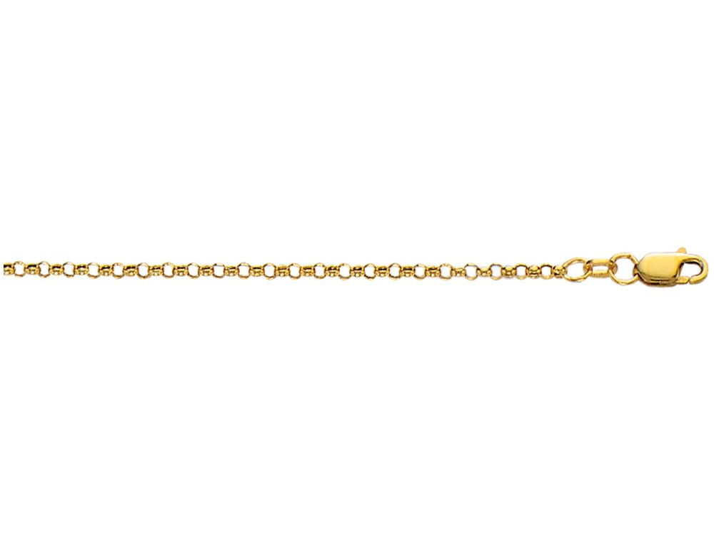 Finejewelers 10 Kt Yellow Gold 10 Inch 2.30mm Bright Cut Rolo Chain Anklet With Lobster Clasp