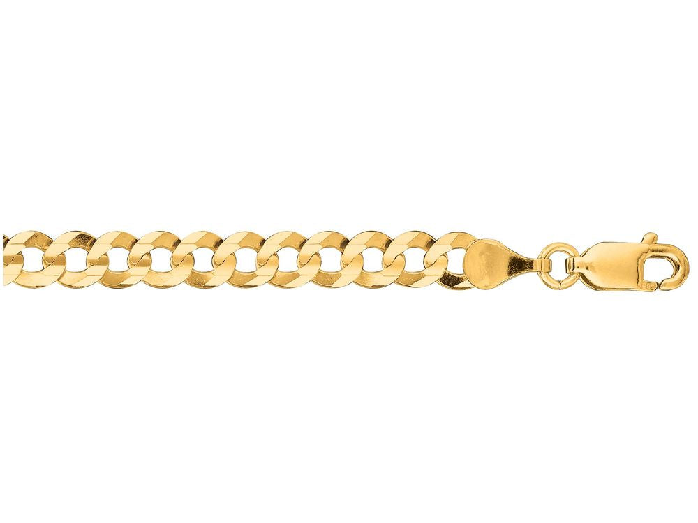 Finejewelers 10 Kt Yellow Gold 10k 8 Inch 4.70mm Bright Cut Comfort Curb Chain Bracelet Lobster Clasp