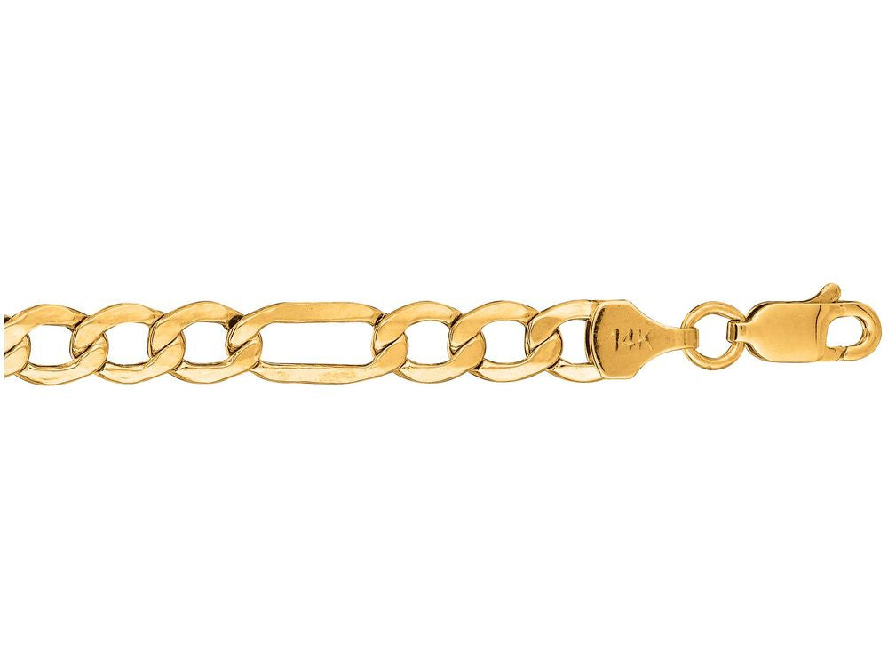 Finejewelers 10 Kt Yellow Gold 10k 8.5 Inch 5.4mm Bright Cut Figaro Lite Link Bracelet Lobster Cl Asp