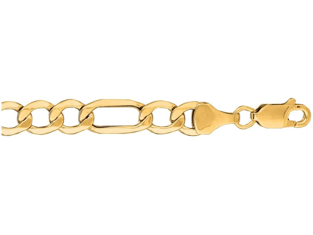 Finejewelers 10 Kt Yellow Gold 10k 8.5 Inch 6.5mm Bright Cut Figaro Lite Link Bracelet Lobster Cl Asp
