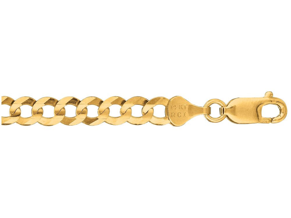 Finejewelers 10 Kt Yellow Gold 10k 8.5 Inch 5.7mm Bright Cut Comfort Curb Chain Bracelet Lobster Clasp