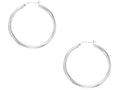 Finejewelers 10 Kt White Gold 10k 2.0x30mm Round Hoop Earring