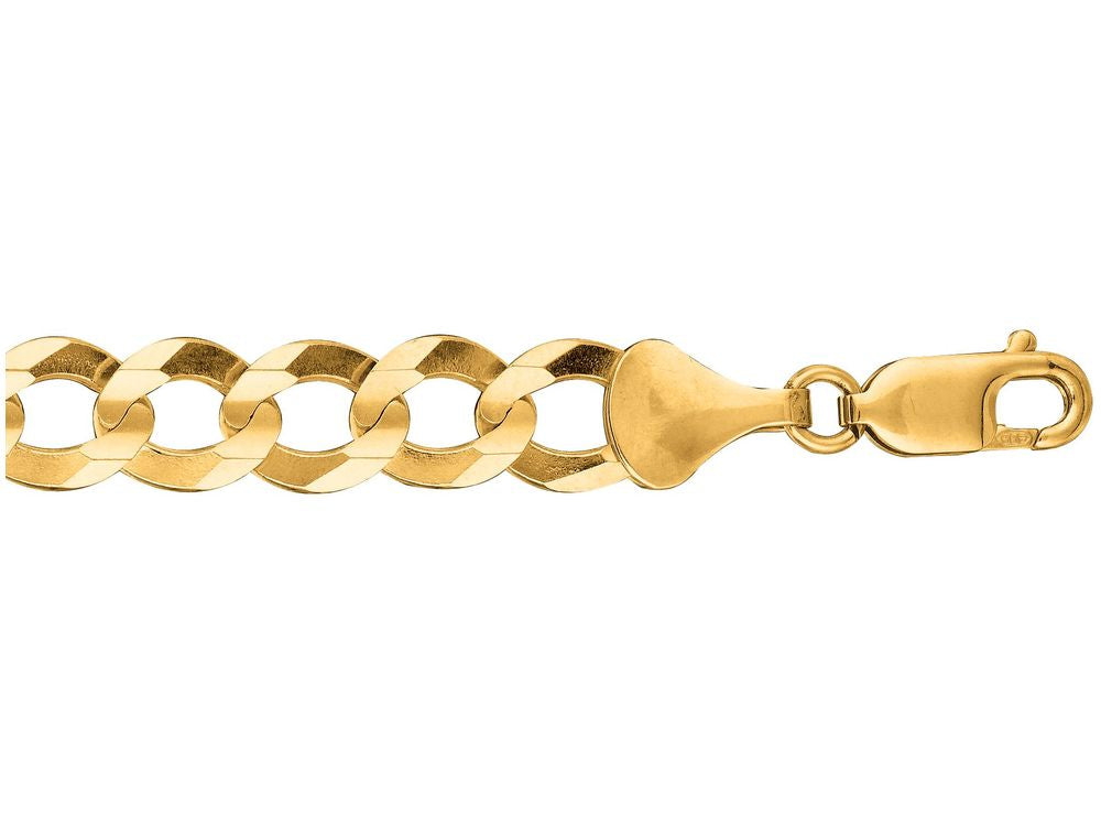 Finejewelers 10 Kt Yellow Gold 10k 8.5 Inch 8.2mm Bright Cut Comfort Curb Chain Bracelet Lobster Clasp