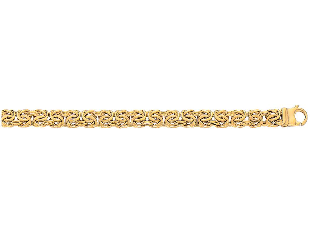 Finejewelers 10 Kt Yellow Gold 10k 7.25 Inch 7.0mm Byzantine Fancy Ladies Bracelet With Lobster Clasp