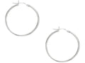 Finejewelers 10 Kt White Gold 10kw 1.0x25mm Lt.tube Hoop
