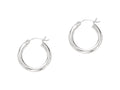 Finejewelers 10 Kt White Gold 10k 2.0x15mm Round Hoop Earring