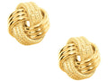 Finejewelers 10 Kt Yellow Gold 10k Textured 3 Row Small Love Knot Earring