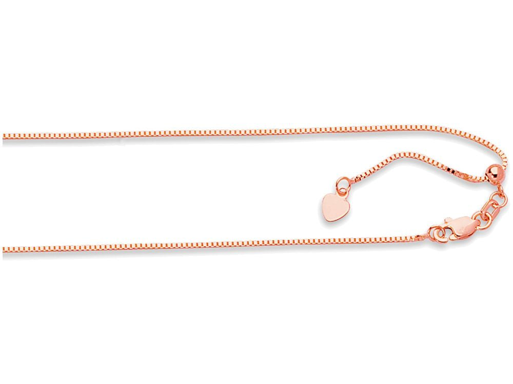 Finejewelers 14k Rose Gold 22 Inch .85mm Adjustable Box Chain