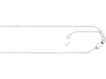 Finejewelers 14 Kt White Gold 30 Inch 0.9mm Adjustable Classic Cable Chain Necklace