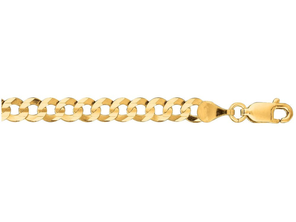 Finejewelers 14 Kt Yellow Gold 8.5 Inch 4.7mm Bright Cut Comfort Curb Bracelet Chain With Lobster Clasp