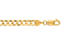 Finejewelers 14 Kt Yellow Gold 8.50 Inch 5.7mm Bright Cut Comfort Curb Bracelet Chain With Lobster Clasp