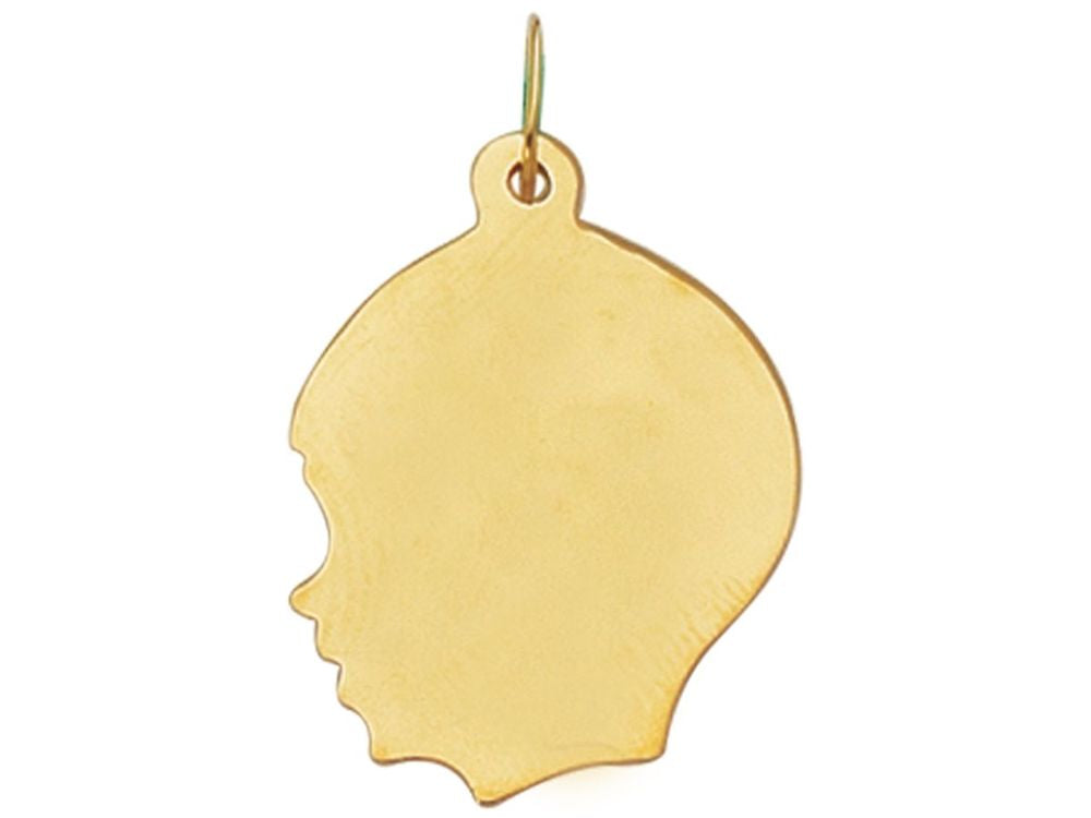Finejewelers 14 Kt Yellow Gold Boy Head Charm