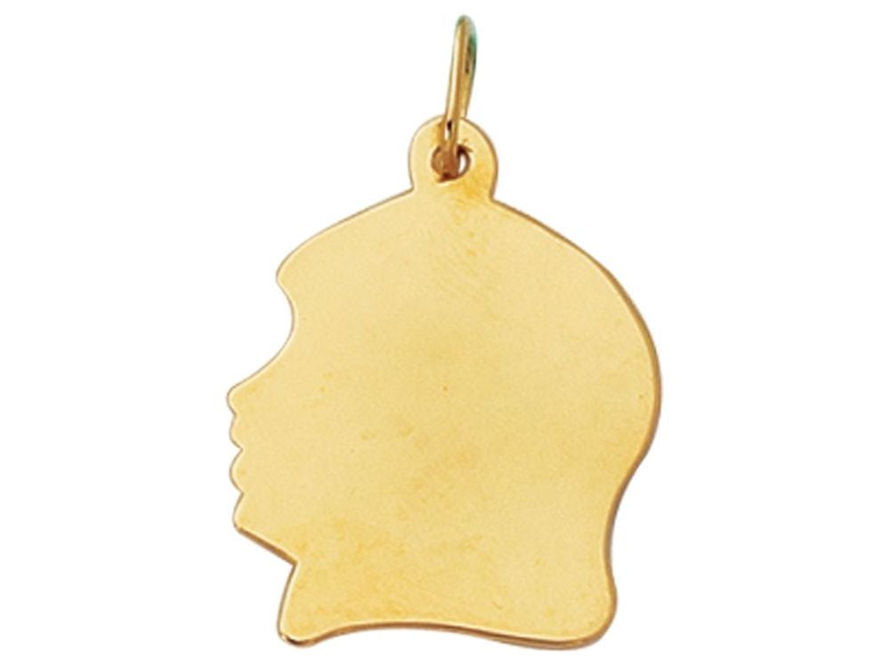Finejewelers 14 Kt Yellow Gold Girl Head Charm