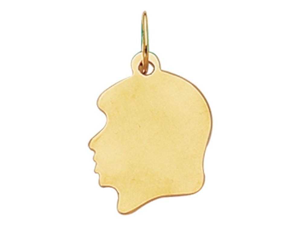 Finejewelers 14 Kt Yellow Gold Girl Head Charm