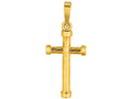 Finejewelers 14 Kt Yellow Gold Small Fancy Cross Pendant Necklace 18 inch chain