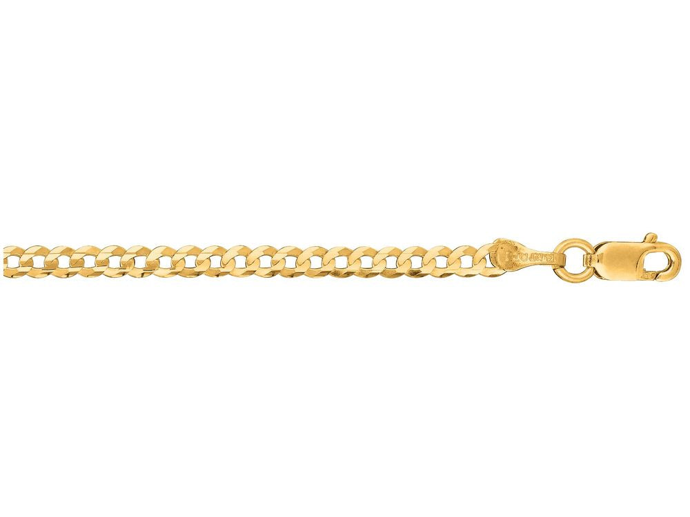 Finejewelers 14 Kt Yellow Gold 10 Inch 2.60mm Curb Type Chain Anklet With Lobster Clasp