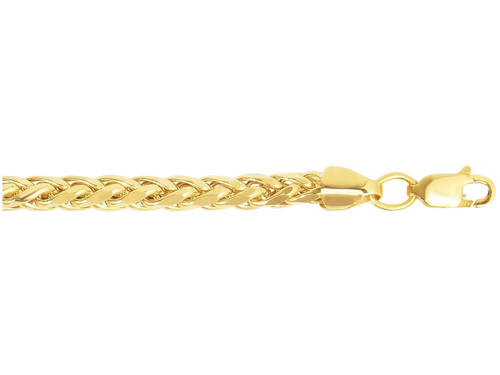 Finejewelers 14 Kt Yellow Gold 8 Inch 4.1mm Bright Cut Lite Franco Bracelet With Lobster Clasp