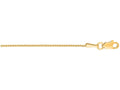 Finejewelers 14 Kt Yellow Gold 16 Inch 1.0mm Round Bright Cut Wheat Chain Necklace With Lobster Clasp