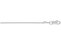 Finejewelers 14 Kt White Gold 16 Inch 1.0mm Bright Cut Wheat Chain Necklace With Lobster Clasp