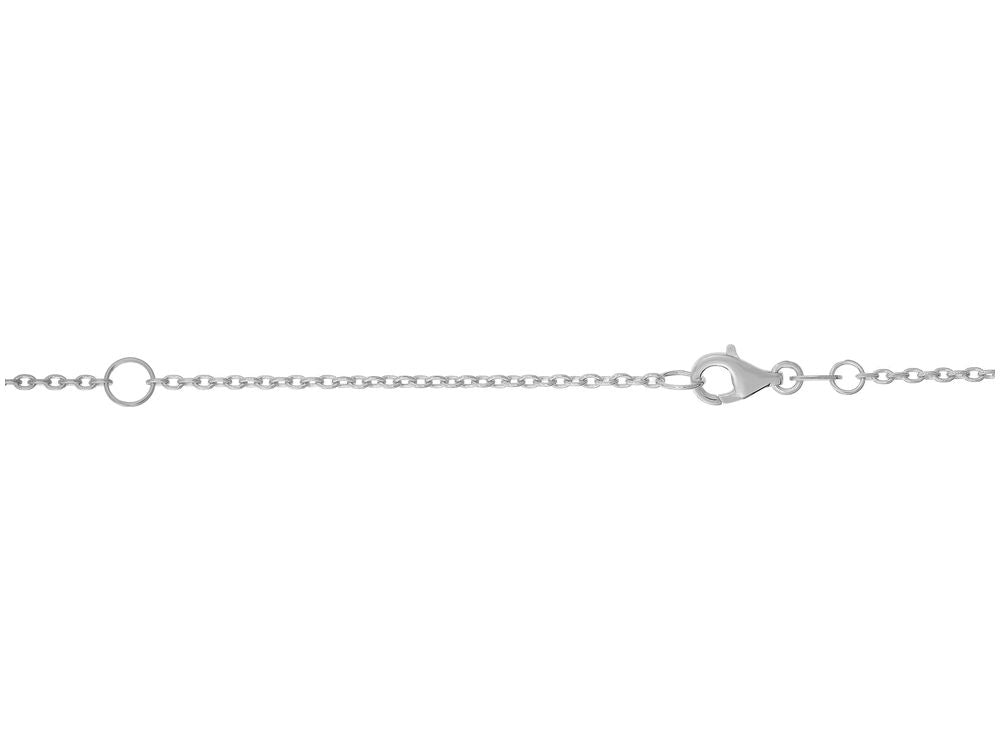 Finejewelers 14 Kt White Gold 18 Inch Extendable 1.5mm Round Cable Chain Necklace Ext.at 16 Inch Lobster Clasp