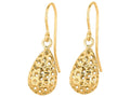 Finejewelers 14 Kt Yellow Gold Small Meshed Teardrop Shape Drop Earring