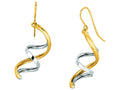 Finejewelers 14 Kt Two Tone Gold Double Row Fancy Drop Earring