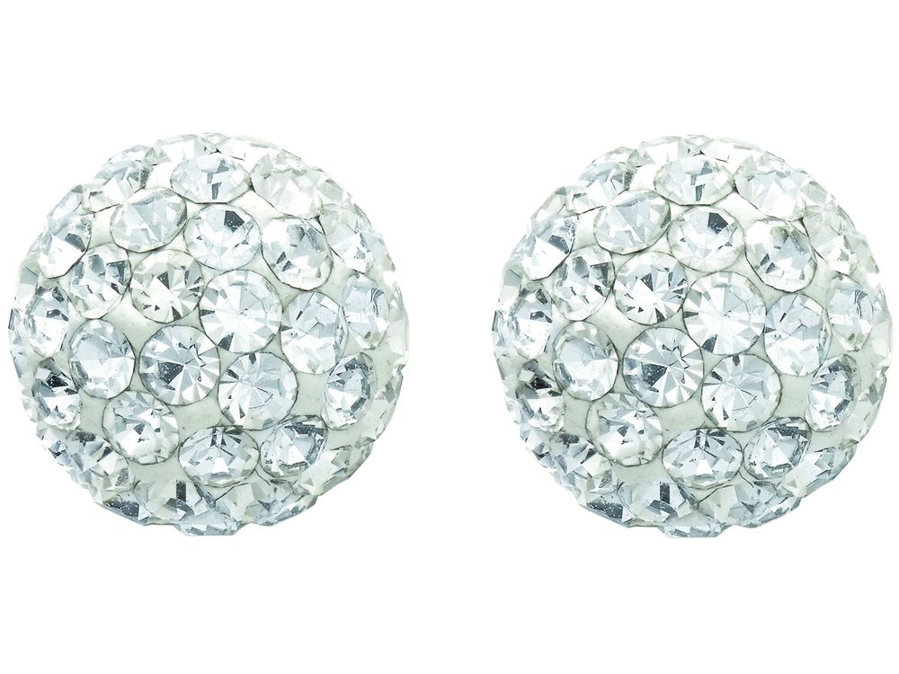 Finejewelers 14 Kt Two Tone Gold 8.0mm Ball Earring With Stone
