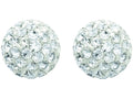 Finejewelers 14 Kt Two Tone Gold 8.0mm Ball Earring With Stone