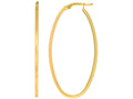 Finejewelers 14 Kt Yellow Gold 1.7x20x40mm Square Tube Oval Hoop Earring