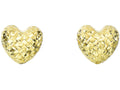 Finejewelers 14 Kt Yellow Gold Bright Cut 8mm Puff Heart Fancy Post Earring