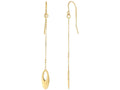Finejewelers 14 Kt Yellow Gold Flat Graduated Oval Bead On Link Drop Earring With Euro-wire
