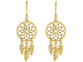 Finejewelers 14 Kt Yellow Gold 1x11x32mm Drop Dream Catcher Earrings With Euro-wire