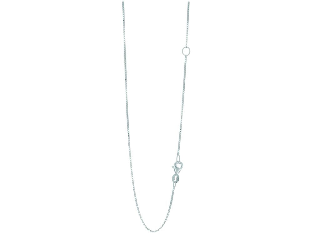 Finejewelers 14 Kt White Gold 18 Inch 0.8mm Classic Box Chain Necklace Lobster Clasp Extender At 16 Inch