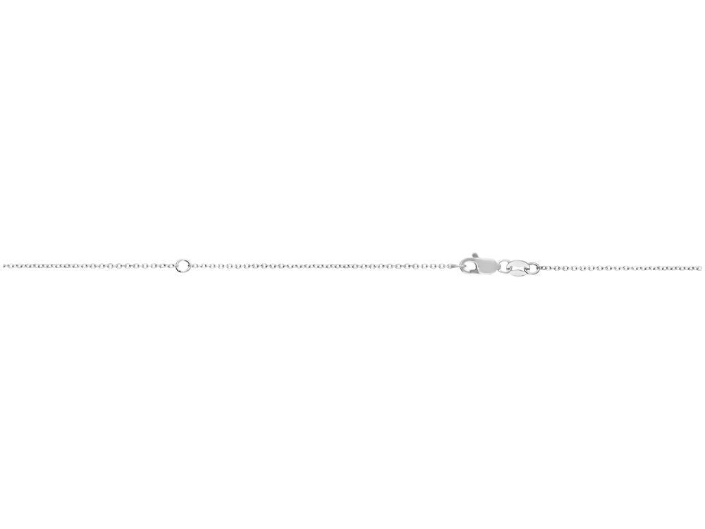 Finejewelers 14 Kt White Gold 18 Inch 0.9mm Extendable Classic Cable Chain Necklace Lobster Clasp