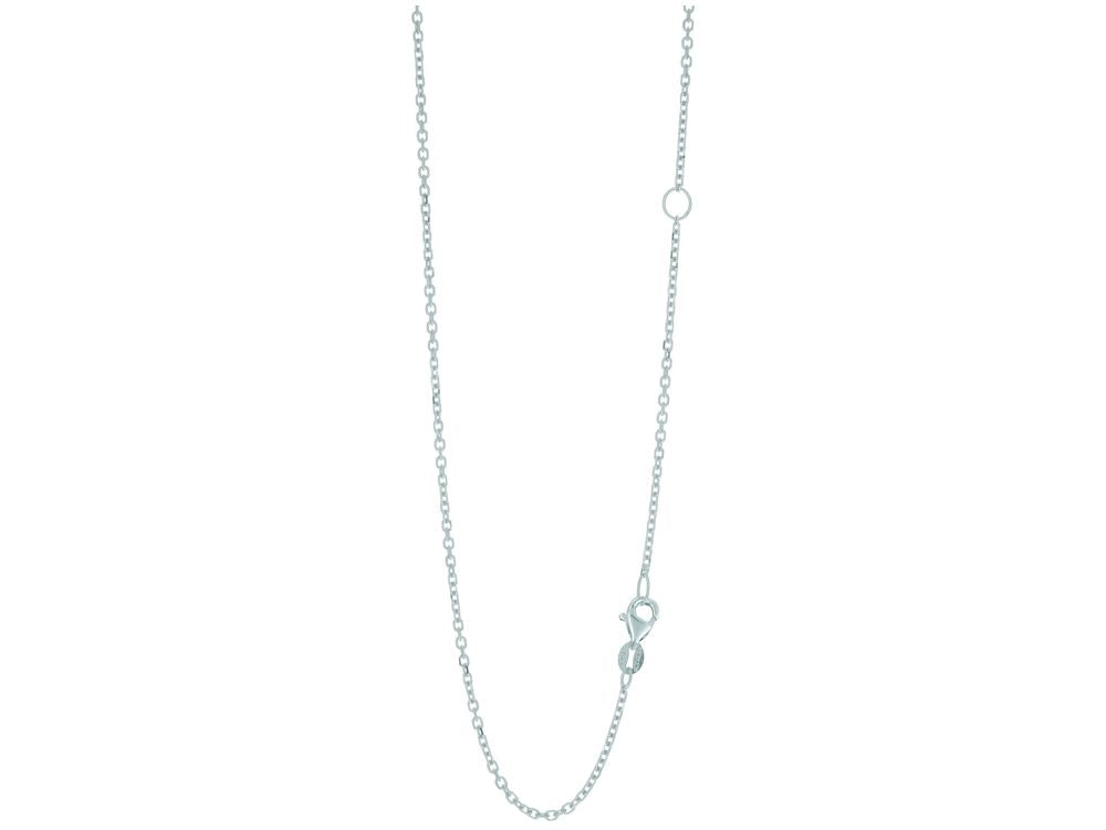 Finejewelers 14 Kt White Gold 18 Inch 1.5mm Classic Cable Chain Necklace Lobster Clasp Extender At