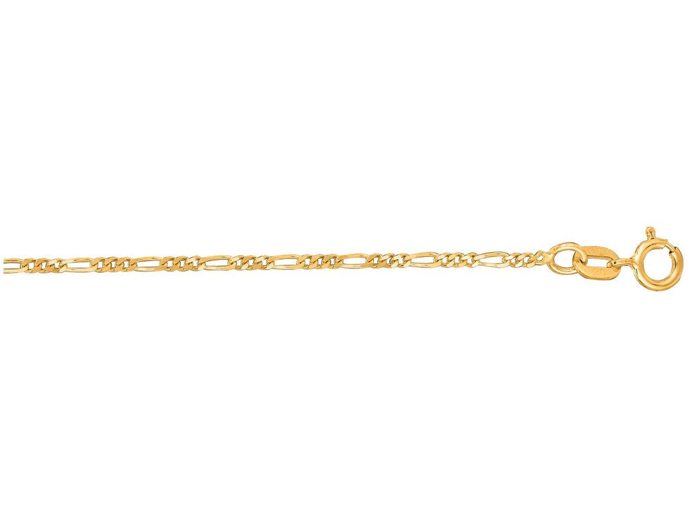 Finejewelers 14 Kt Yellow Gold 7 Inch 1.9mm Alternate 31 Classic Figaro Bracelet Chain Spring Ring Clasp