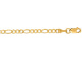 Finejewelers 14 Kt Yellow Gold 7 Inch 3.1mm Bright Cut Alternate 31 Classic Figaro Bracelet Chain L Obster Clasp