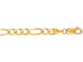 Finejewelers 14 Kt Yellow Gold 7 Inch 4.5mm Bright Cut Alternate 31 Classic Figaro Bracelet Chain L Obster Clasp