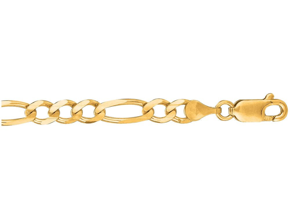 Finejewelers 14 Kt Yellow Gold 7 Inch 4.5mm Bright Cut Alternate 31 Classic Figaro Bracelet Chain L Obster Clasp