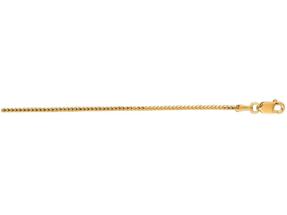 Finejewelers 14 Kt Yellow Gold 16 Inch 1.2mm Bright Cut Franco Chain Necklace With Lobster Clasp
