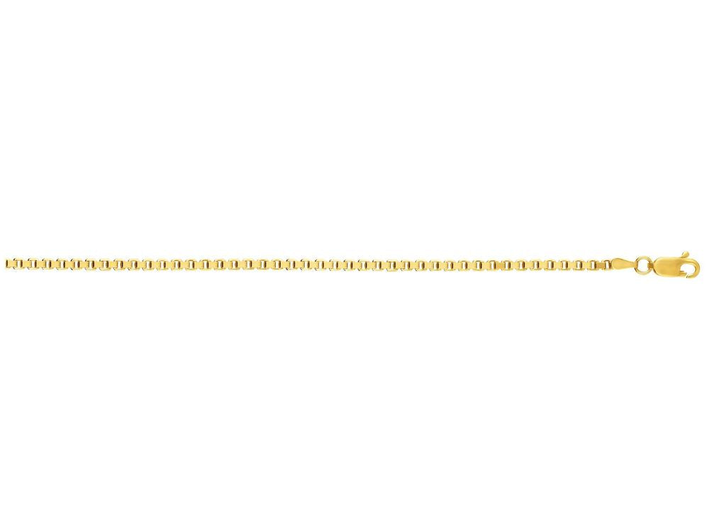 Finejewelers 14 Kt Yellow Gold 20 Inch 2.5mm Square Hollow Classic Box Chain Necklace With Lobster Clasp