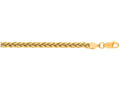 Finejewelers 14 Kt Yellow Gold 7.25 Inch 3.3mm Lite Weight Wheat Bracelet Chain With Lobster Clasp