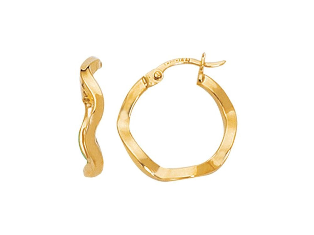 Finejewelers 14 Kt Yellow Gold Round Twisted Hoop Earring