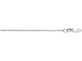 Finejewelers 18 Kt White Gold 16 Inch 1.1mm Bright Cut Cable Chain Necklace With Lobster Clasp