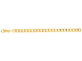 Finejewelers 14 Kt Yellow Gold 8 Inch 6.2mm Bright Cut Curb Lite Bracelet Chain With Lobster Clasp