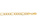 Finejewelers 14 Kt Yellow Gold 7 Inch 4.6mm Bright Cut Alternate 31 Figaro Lite Bracelet Chain With Lobs Ter Clasp